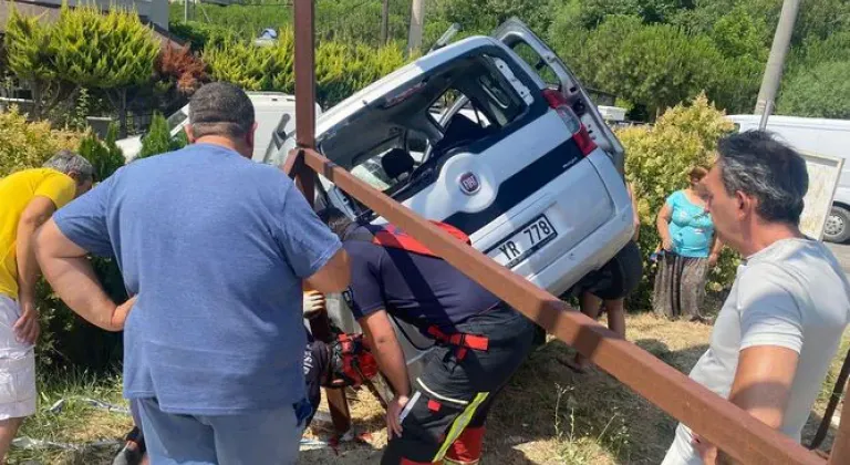 Edremit’te Araç Çukura Uçtu 1 Kişi Yaralı!