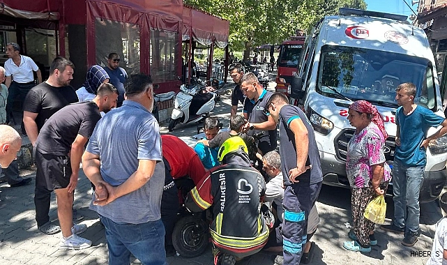 Burhaniye'de Çocuğun Bacağına Saplanan Pedal İtfaiye Tarafından Çıkarıldı